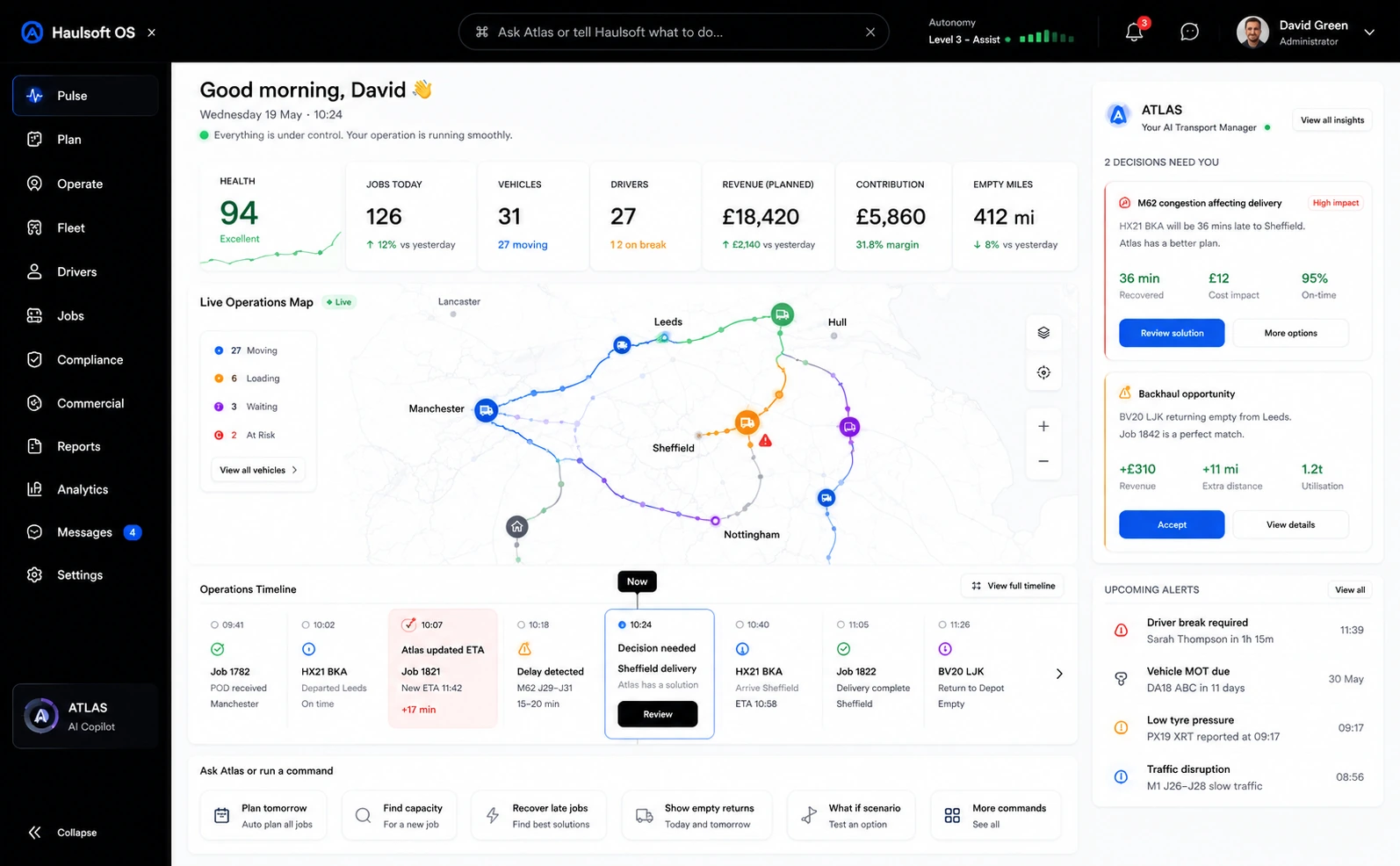 Haulsoft connected platform